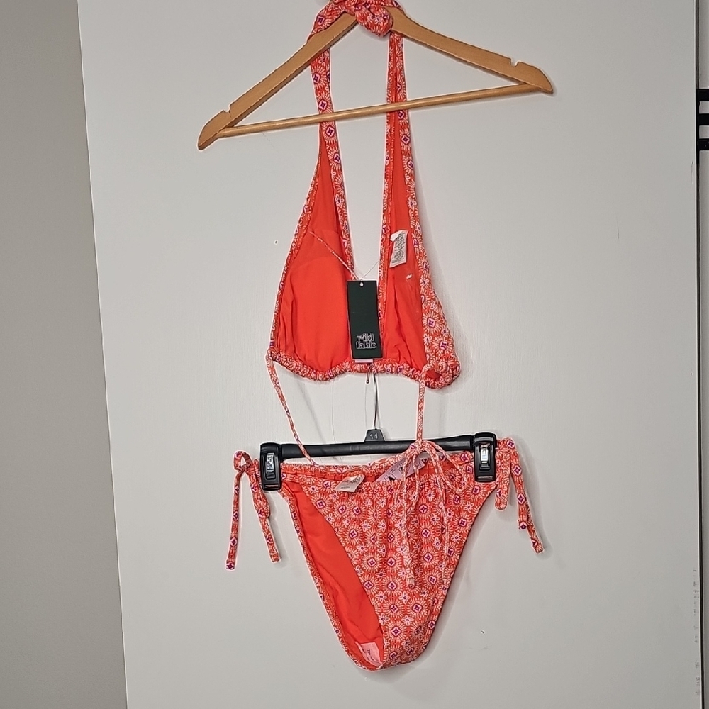 Wild Fable Orange Patterned Bikini - Picture 4 of 4